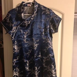 Blue&silver oriental dress